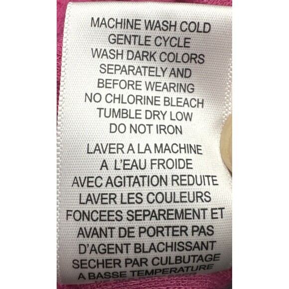 Jones New York Women's PINK W/ White Trim Waffle Knit Polyester Robe SZ L/XL - Picture 8 of 8